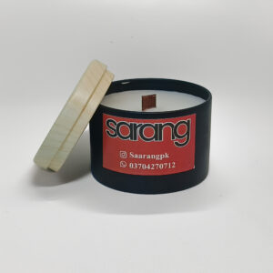 8oz Black Tin Scented Candle by Sarang